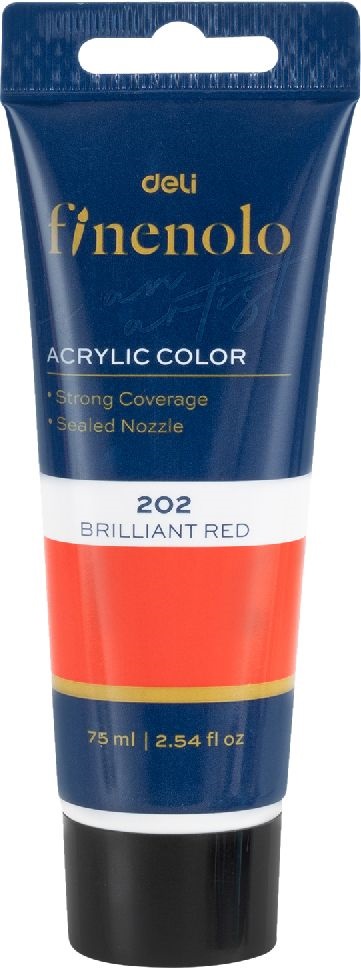 Deli Finenolo 75 ml élénkpiros akrilfesték