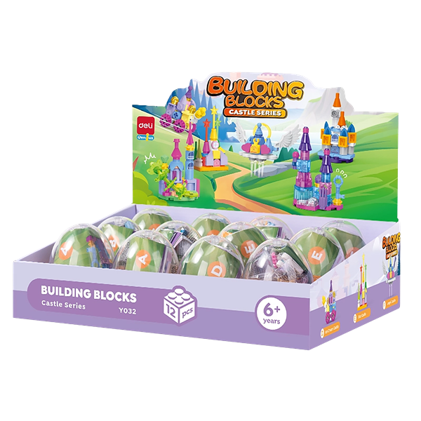 Deli Kastélyok, 6 féle modell,  építőjáték tojásban