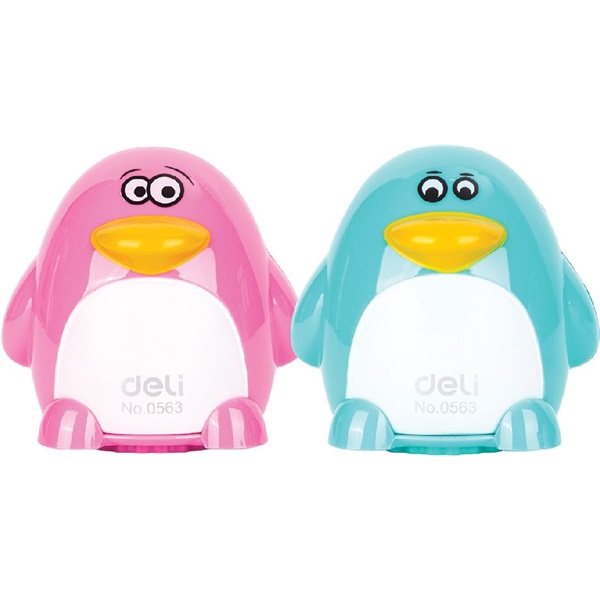 Deli Magic Zoo Pingvin 2 lyukú tartályos hegyező