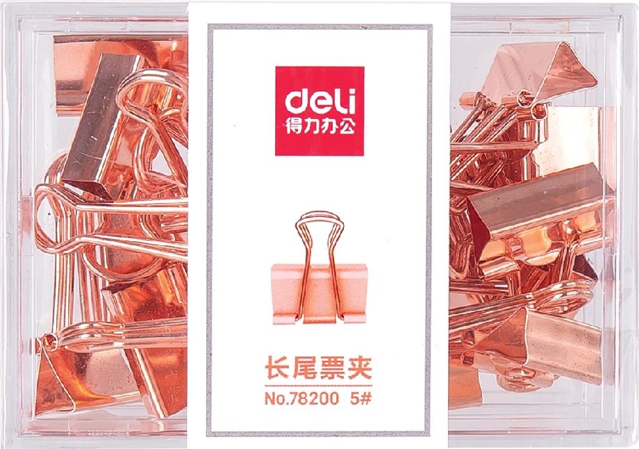 Deli Rose Gold 19mm-es 25db iratcsipesz
