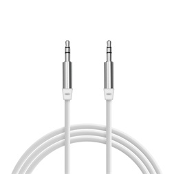 Delight fehér 3,5 mm jack AUX adatkábel 1m
