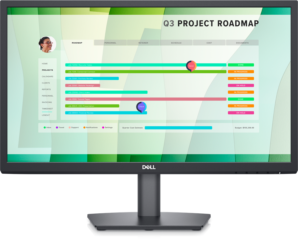 Dell 21,5" E2223HN FHD VA VGA/HDMI fekete LED monitor
