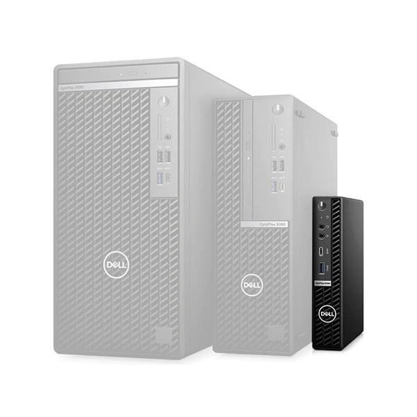 Dell Optiplex 5080 Micro/i5-10th/16GB/512GB SSD/Win Pro COA/fekete asztali számítógép (Használt A+,felújított)