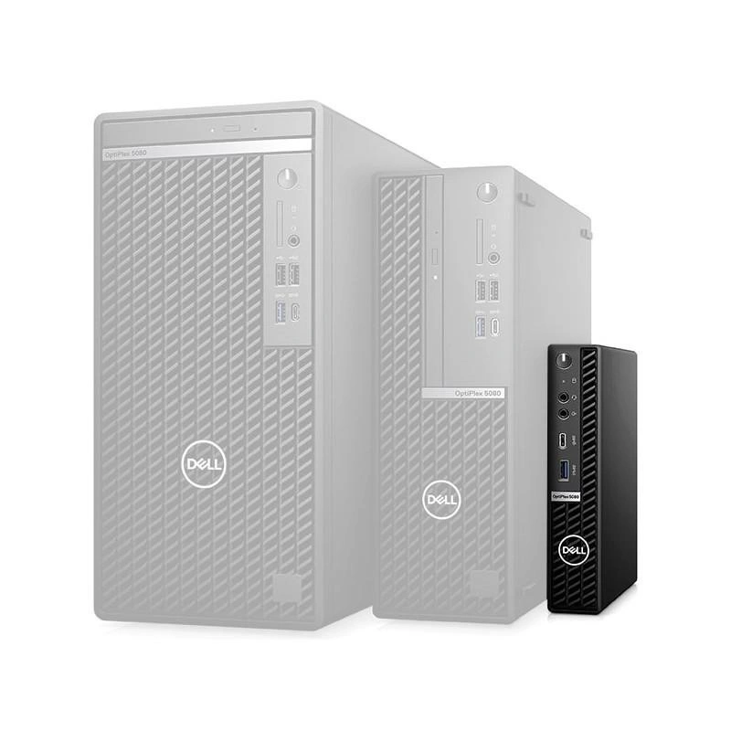 Dell Optiplex 5080 Micro/i5-10th/16GB/512GB SSD/Win Pro COA/fekete asztali számítógép (Használt A+,felújított)