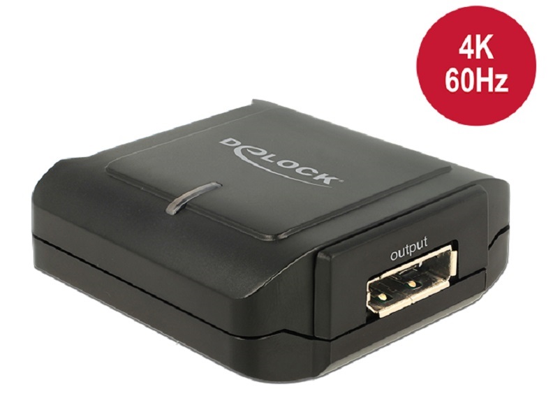 Delock 11464 Displayport 1.2 4K 60 Hz jelismétlő