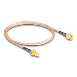 Delock 12011 Antennakábel, SMA-dugó apa SMA anya válaszfali csatlakozóval RG-316 75 cm