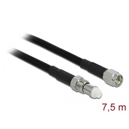 Delock 12450 Antenna Kábel FME Jack > SMA Plug RG-58 7.5 m