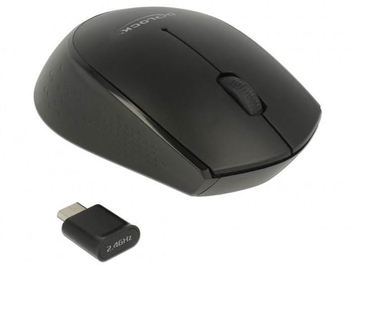 Delock 12526 vezeték nélküli USB Type-C™ fekete egér