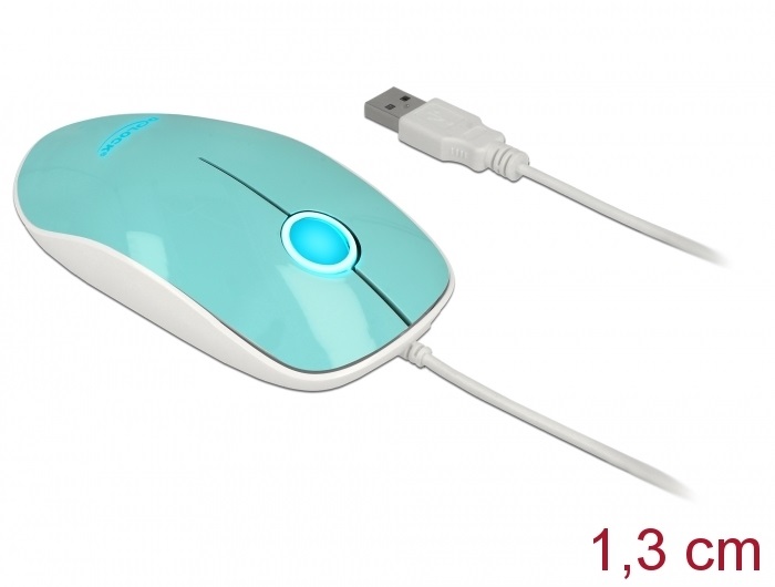 Delock 12538 USB türkiz optikai egér