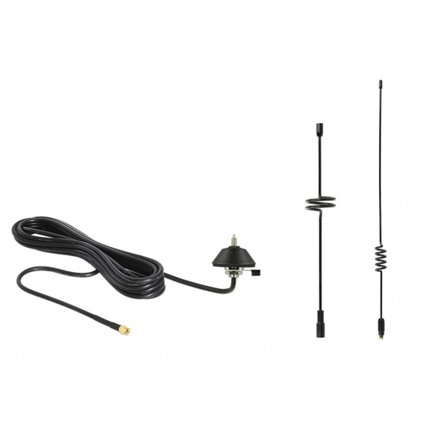 Delock 12582 LTE antenna SMA csatlakozóval 5 - 7 dBi fix, mindenirányú, szerelőalappal és csatlakozókábel