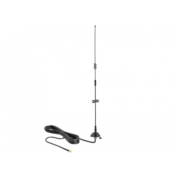 Delock 12582 LTE antenna SMA csatlakozóval 5 - 7 dBi fix, mindenirányú, szerelőalappal és csatlakozókábel