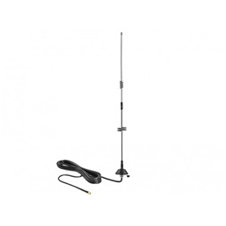Delock 12582 LTE antenna SMA csatlakozóval 5 - 7 dBi fix, mindenirányú, szerelőalappal és csatlakozókábel
