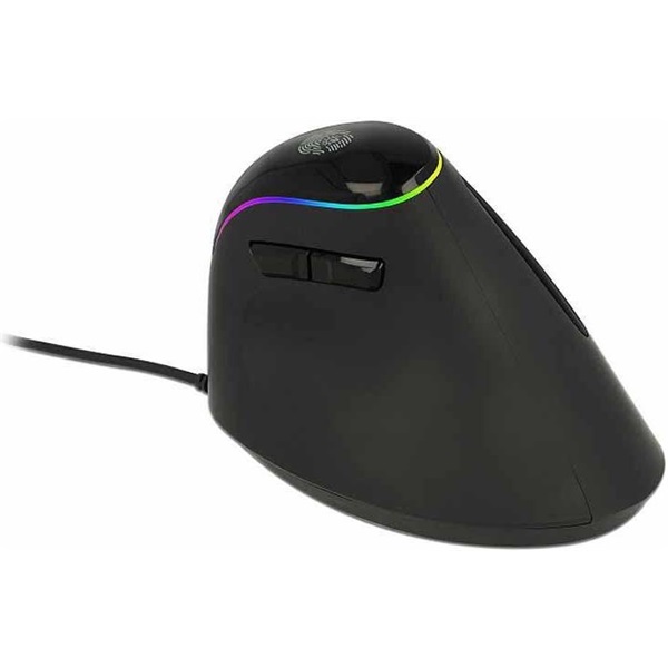 Delock 12597 Ergonómikus, függoleges USB egér - RGB kijelzovel