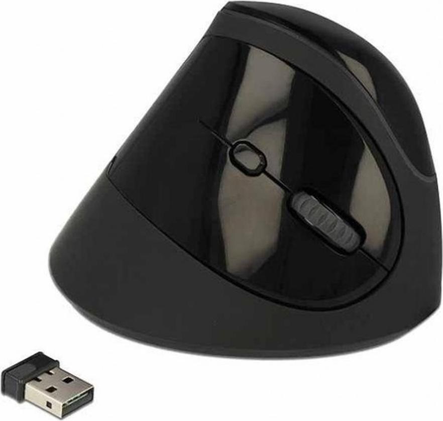 Delock 12599 Ergonómikus, vezetéknélküli függoleges USB egér