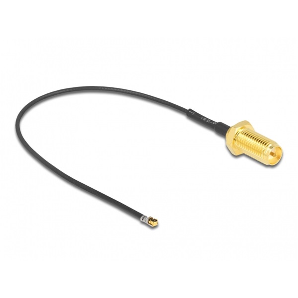 Delock 12654 Antenna kábel RP-SMA anya válaszfali csatlakozóval apa MHF 4L LK-dugó 1.37 10 cm menethossz