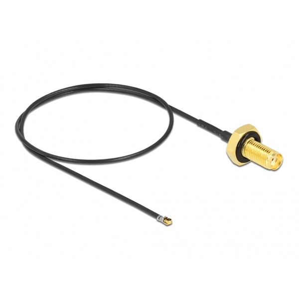 Delock 12665 Antenna kábel SMA anya válaszfali csatlakozóval apa MHF 4L LK-dugó 1.37 35 cm menethossz 10