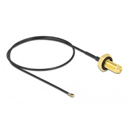 Delock 12665 Antenna kábel SMA anya válaszfali csatlakozóval apa MHF 4L LK-dugó 1.37 35 cm menethossz 10