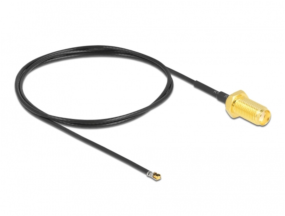 Delock 12666 Antenna kábel SMA anya válaszfali csatlakozóval apa MHF 4L LK-dugó 1.37 50 cm menethossz 10