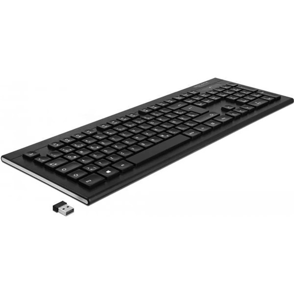 Delock 12671 USB billentyűzet 2,4 GHz-es vezeték nélküli fekete (Water-Drop )