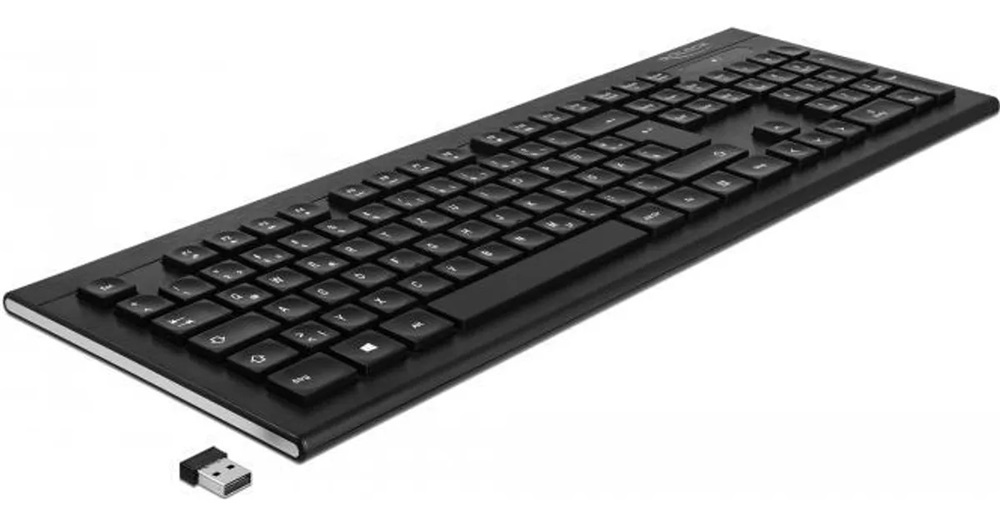 Delock 12671 USB billentyűzet 2,4 GHz-es vezeték nélküli fekete (Water-Drop )