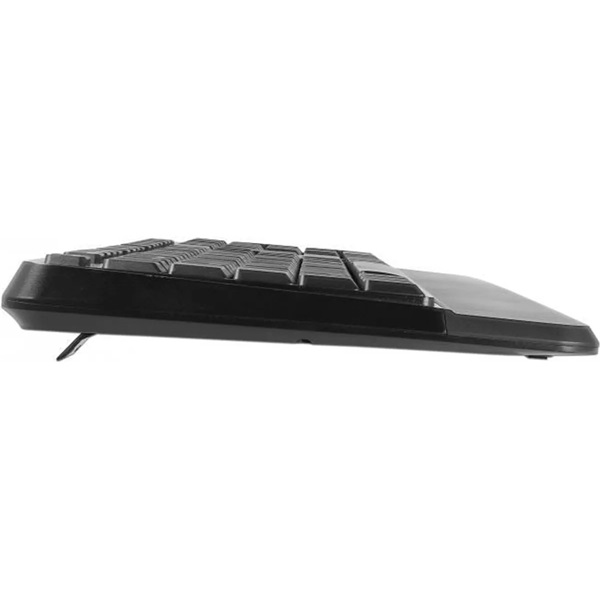 Delock 12674 NÉMET Vezetéknélküli fekete (csukló pihentetovel) USB klaviatúra és egér készlet 2,4 GHz