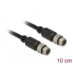 Delock 12688 M8 érzékelő / működtető kábel 6 tűs apa 6 tűs apa vízhatlan 10 cm Delock