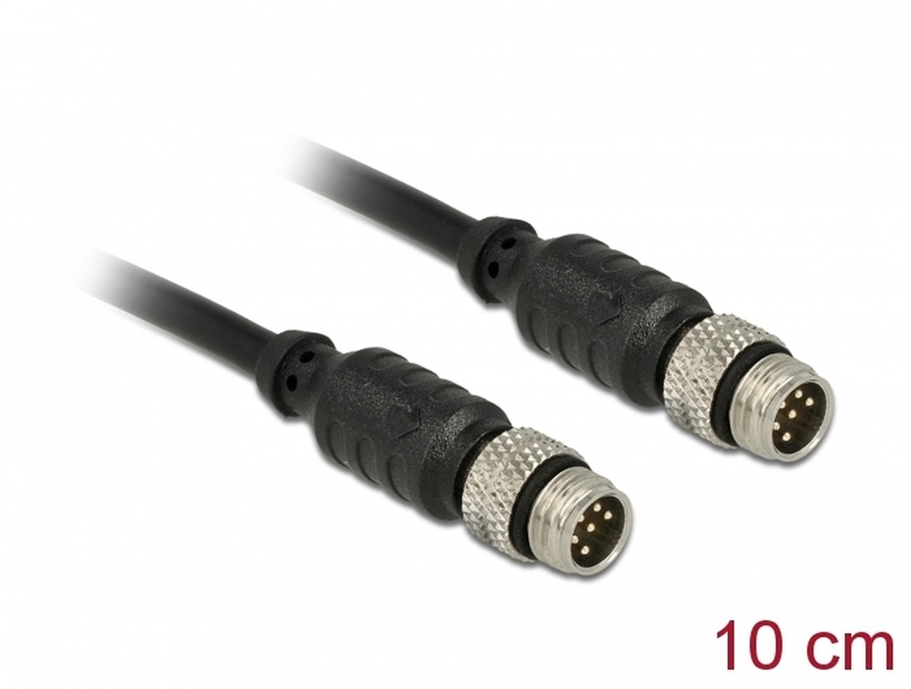 Delock 12688 M8 érzékelő / működtető kábel 6 tűs apa 6 tűs apa vízhatlan 10 cm Delock