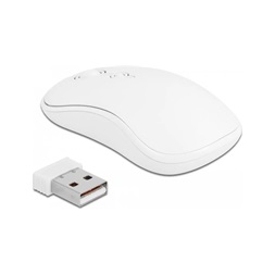 Delock 12703 NÉMET Vezetékmentes USB klaviatúra és egér szett 2,4 GHz, fehér