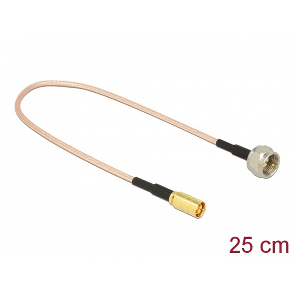 Delock 13001 Antennakábel F Csatlakozó > SMB jack 25 cm