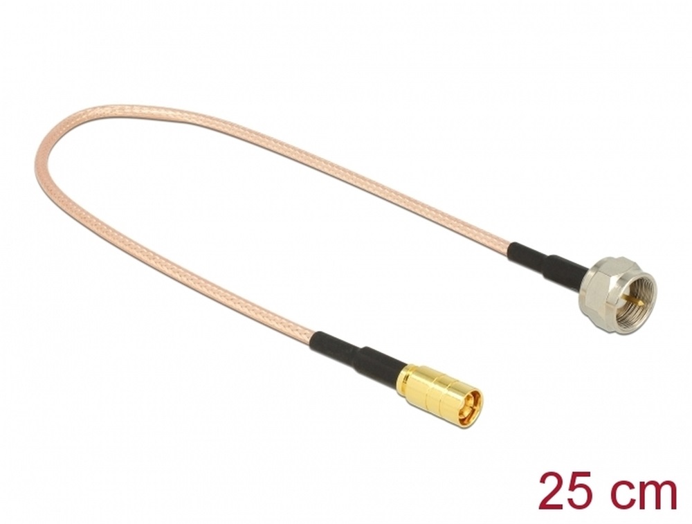 Delock 13001 Antennakábel F Csatlakozó > SMB jack 25 cm