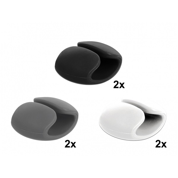 Delock 18302 Kábeltartó (csipeszek) 6 darabos szettben