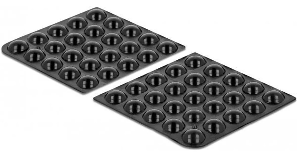 Delock 18309 Gumi alátét öntapadós 10 x 3 mm 50 db. fekete