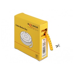Delock 18357 500 db. sárga kábeljelző doboz No. 3