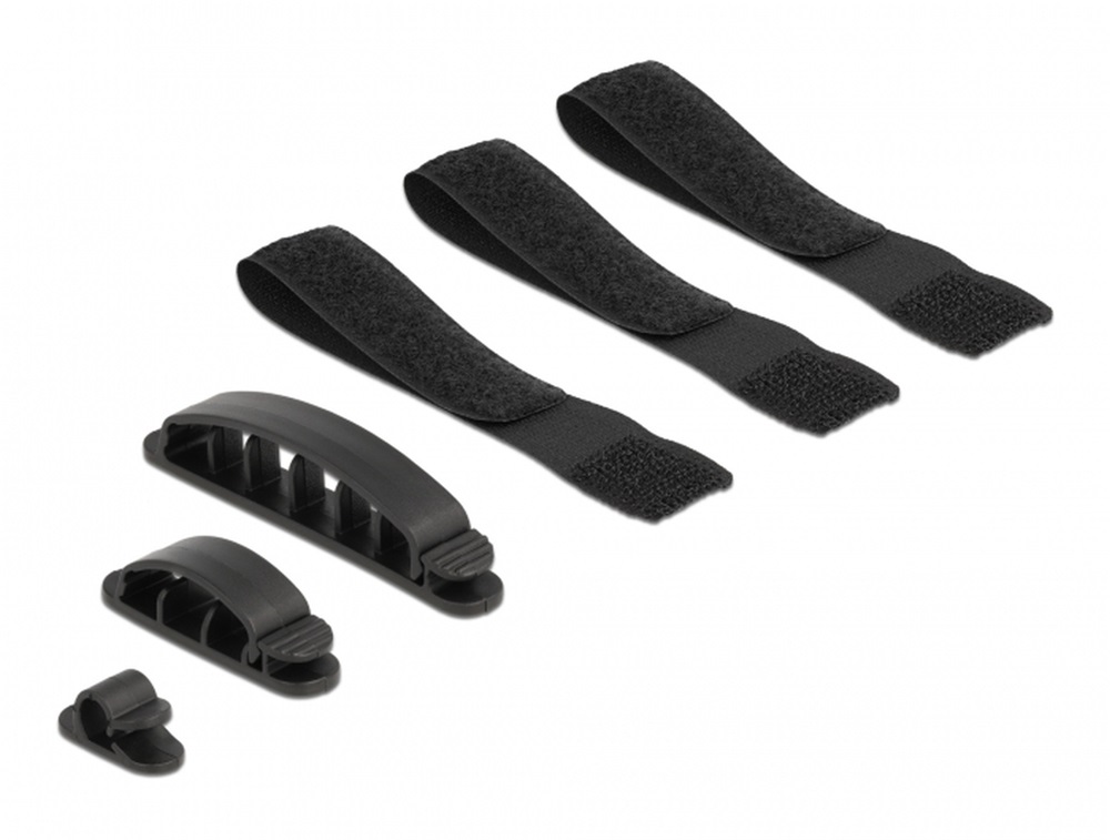 Delock 18393 Kábeltartó és Velcro szalag szett 6 db.