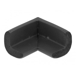 Delock 18396 56x56x33mm fekete öntapadós habszivacs sarokvédő