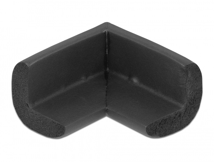 Delock 18396 56x56x33mm fekete öntapadós habszivacs sarokvédő