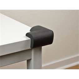 Delock 18397 56x56x22mm fekete öntapadós habszivacs sarokvédő