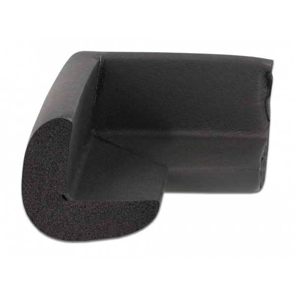 Delock 18397 56x56x22mm fekete öntapadós habszivacs sarokvédő
