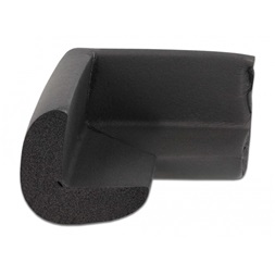 Delock 18398 70x67x35mm fekete öntapadós habszivacs sarokvédő