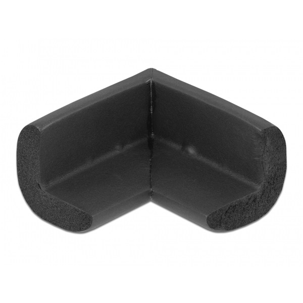 Delock 18398 70x67x35mm fekete öntapadós habszivacs sarokvédő