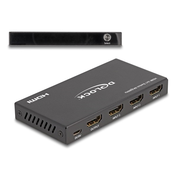 Delock 18603 3xHDMI in/1xHDMI out 8K 60 Hz HDMI HUB