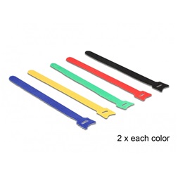 Delock 18636 Hurkolható rögzítők, 240 x 12 mm (H x Sz), 10 darab, színes
