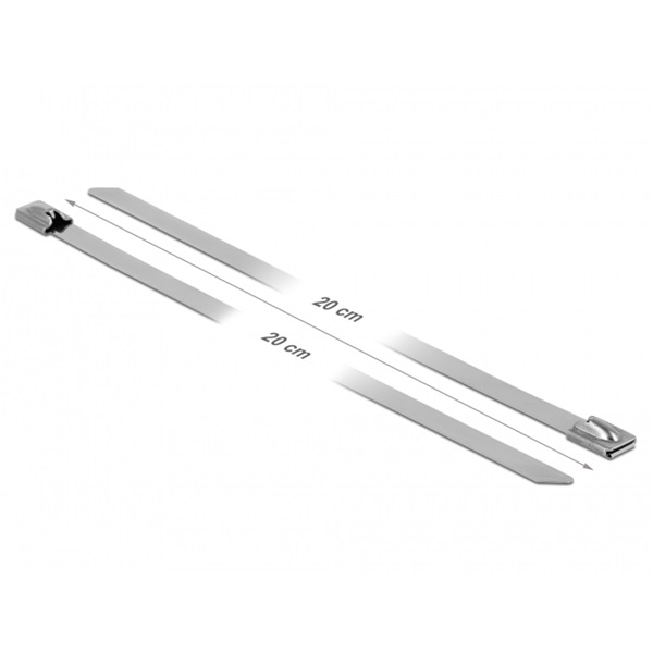 Delock 18771 200x7,9mm 10db rozsdamentes acél kábelkötegelő