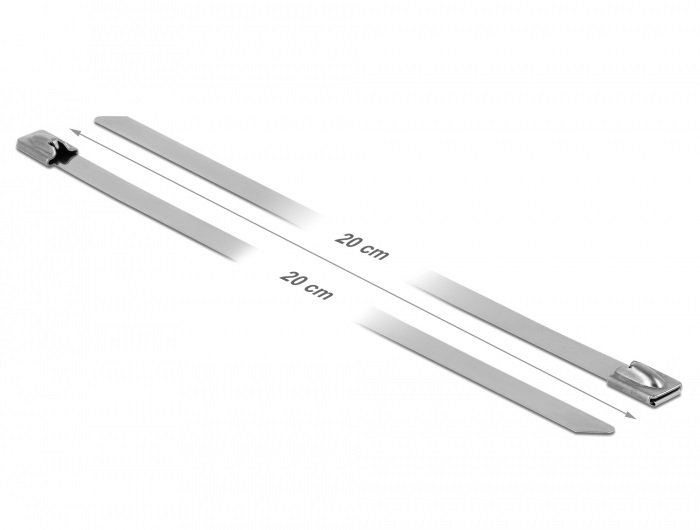Delock 18771 200x7,9mm 10db rozsdamentes acél kábelkötegelő