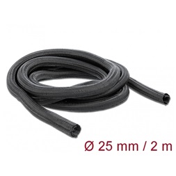 Delock 18856 Fonott kábelharisnya önzáródó 2 m x 25 mm fekete