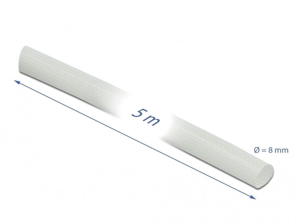 Delock 18932 Üvegszálas borítás 5 m x 8 mm fehér