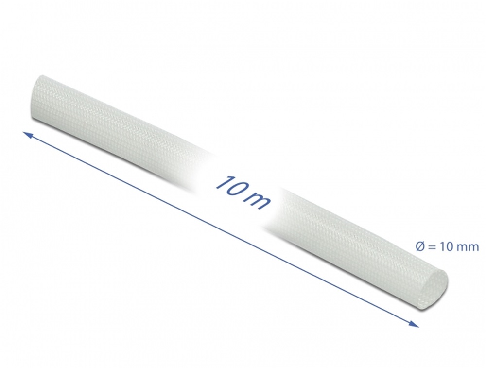 Delock 18936 Üvegszálas borítás 10 m x 10 mm fehér