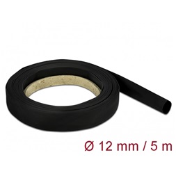 Delock 18939 Fekete zsugorcső 5 m x 12 mm