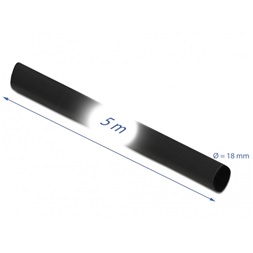 Delock 18941 Fekete zsugorcső 5 m x 18 mm
