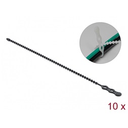 Delock 18967 Újrahasználható kötöző Hx 310 x Sz 4,5 mm 10 db. fekete